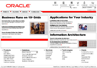 Oracle Corporation Global Web Site image
