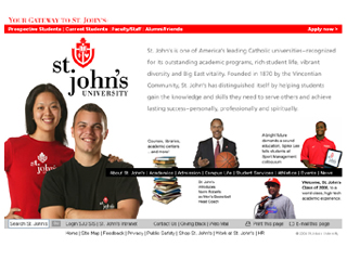 St. John's University Web Site image