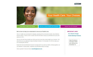 AECOM Health Care Reform/Open Enrollment Site image