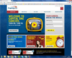 Capital One careers website image
