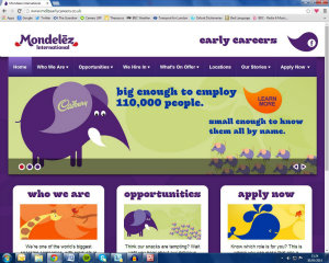 Mondelez International early careers website image