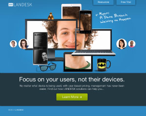 LANDESK User-Oriented IT Microsite image