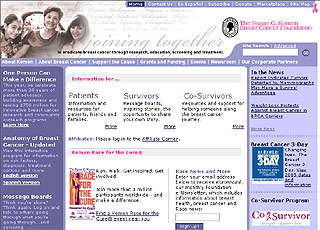 Komen Foundation Website image