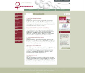 Section on Women's Health Website image