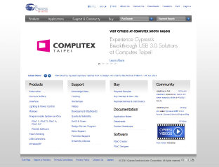 Cypress Semiconductor Website Redesign image