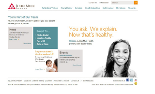 John Muir Health Website Redesign image