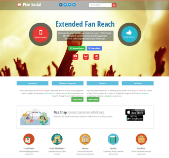 Pixe Social Website image