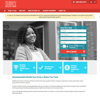 Working America Healthcare image