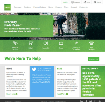 New NCR Corporation Web Site image