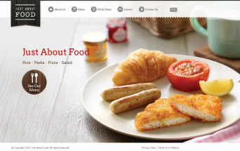 Just About Food Website image