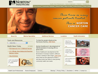 Norton Healthcare Consumer Web Site image