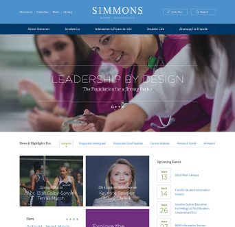 Simmons College Website Redesign image