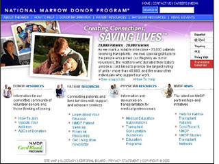 marrow.org Web Site image