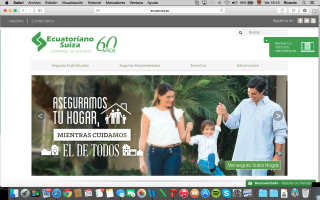 Ecuatoriano Suiza Website image