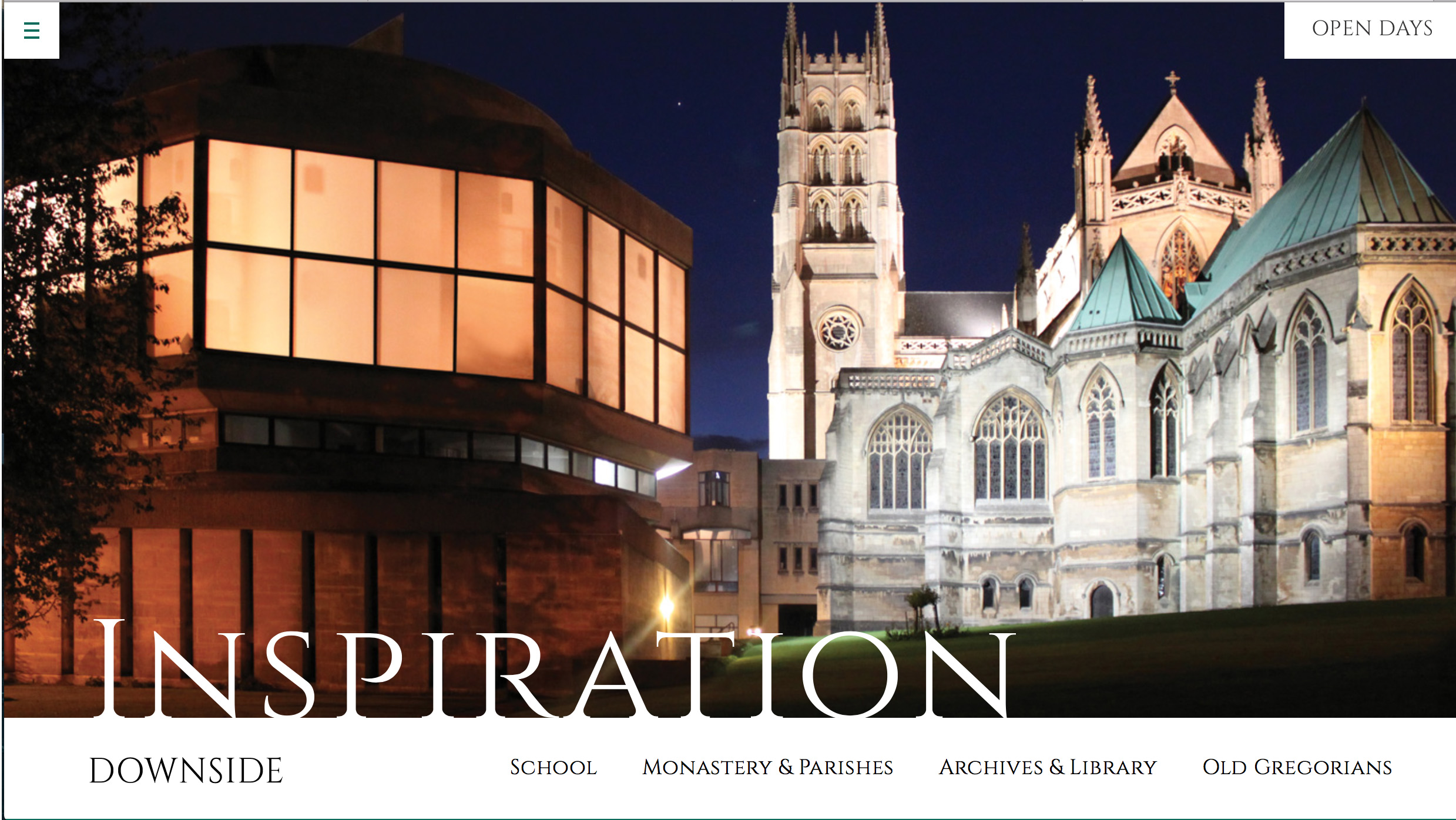 Downside Abbey and School Website image
