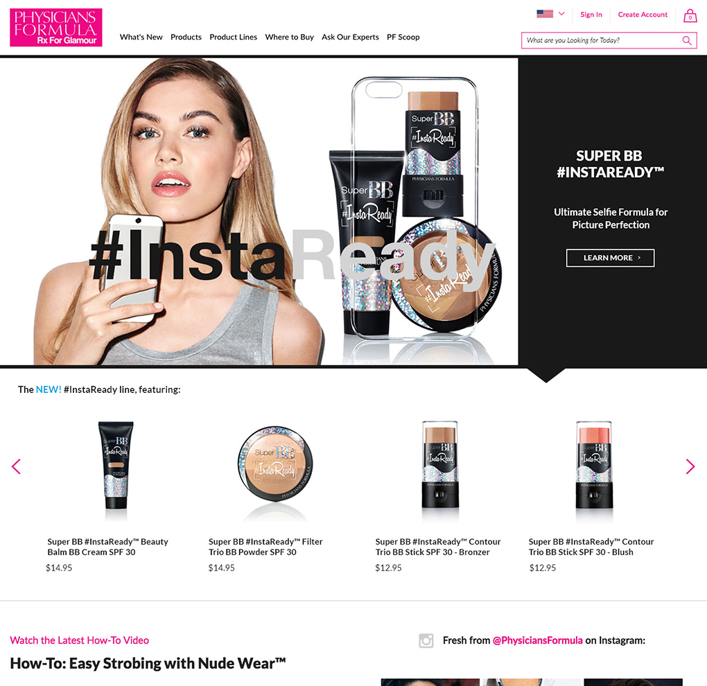 Physicians Formula 2016 Mobile First Website Redesign image