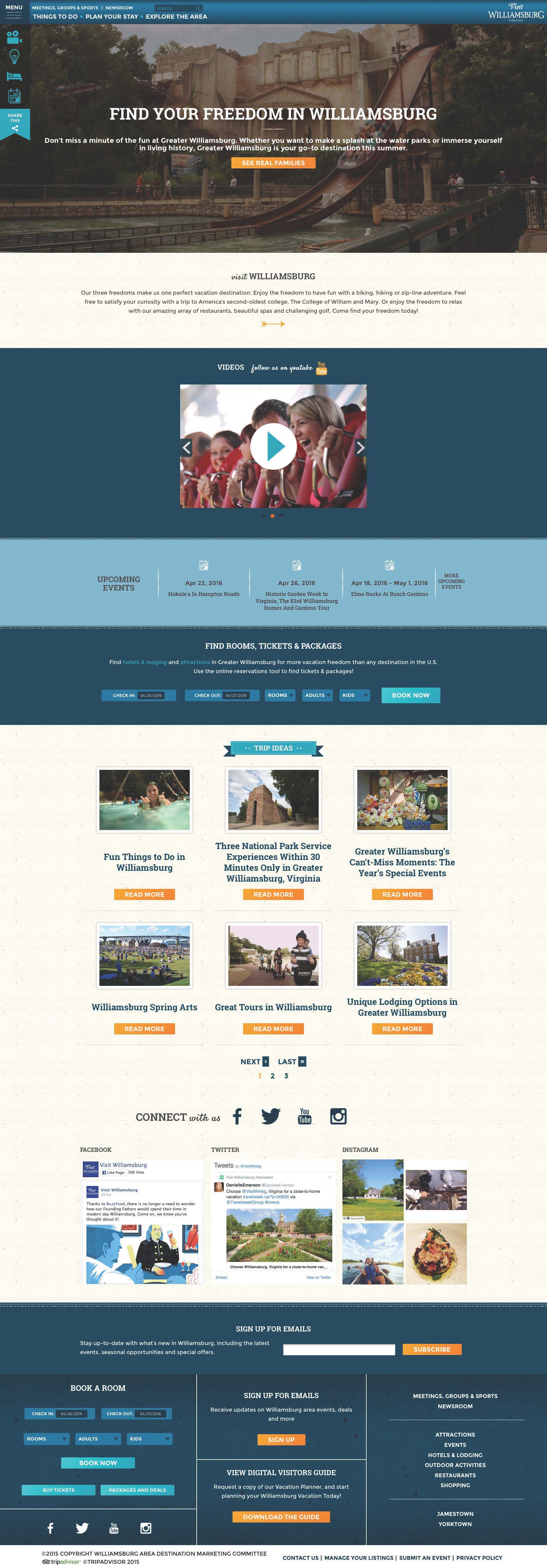 VisitWilliamsburg.com Website Development image