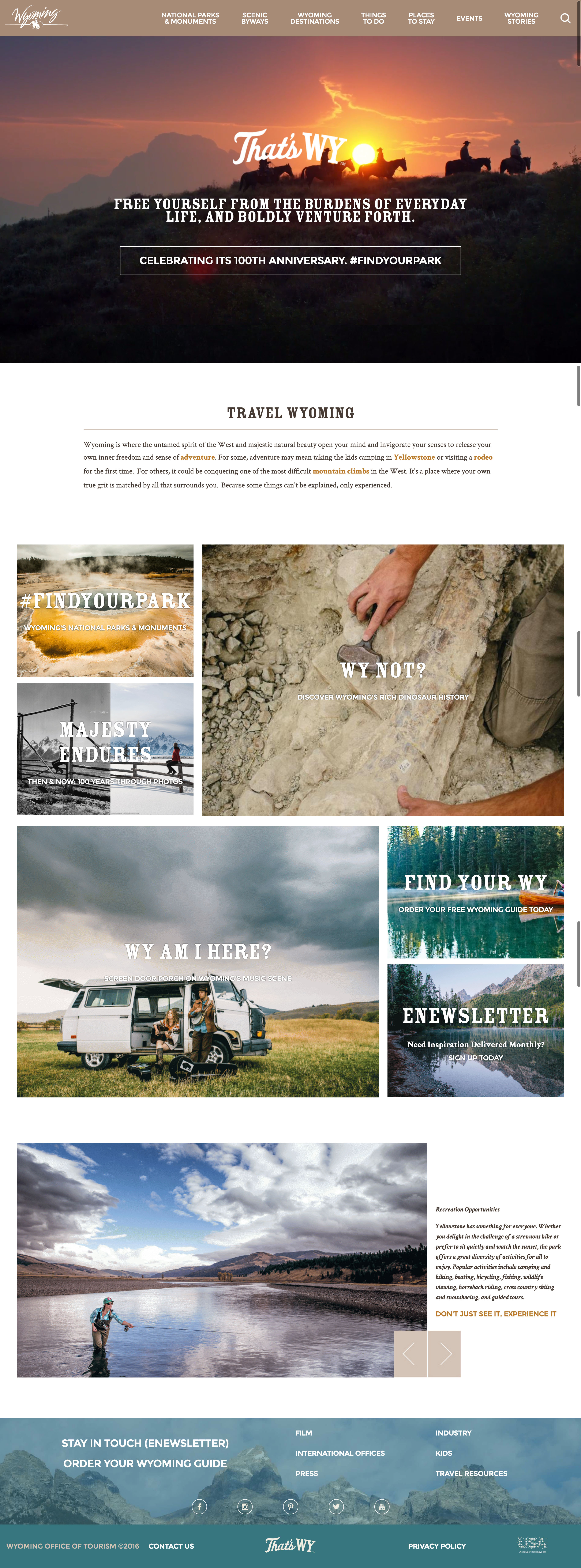 Wyoming Tourism Website Redesign image