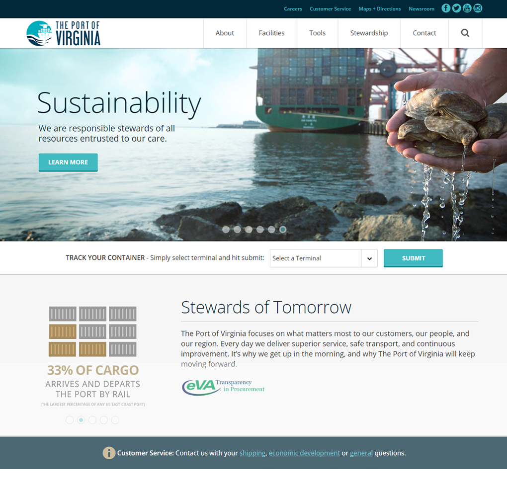 The Port of Virginia Website Entry image