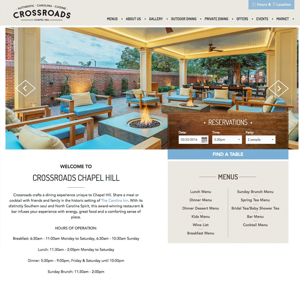 Crossroads Chapel Hill Website image
