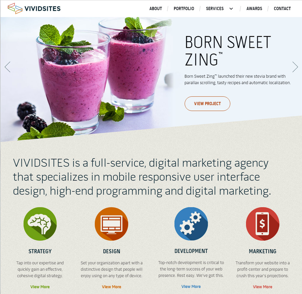 VIVIDSITES Website UI/UX Design