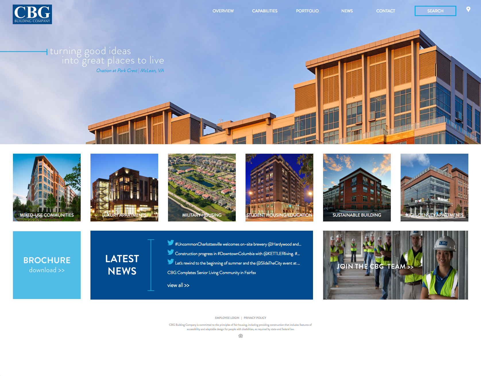 CBG Building Company Website image