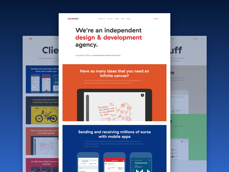 Infinum website  image