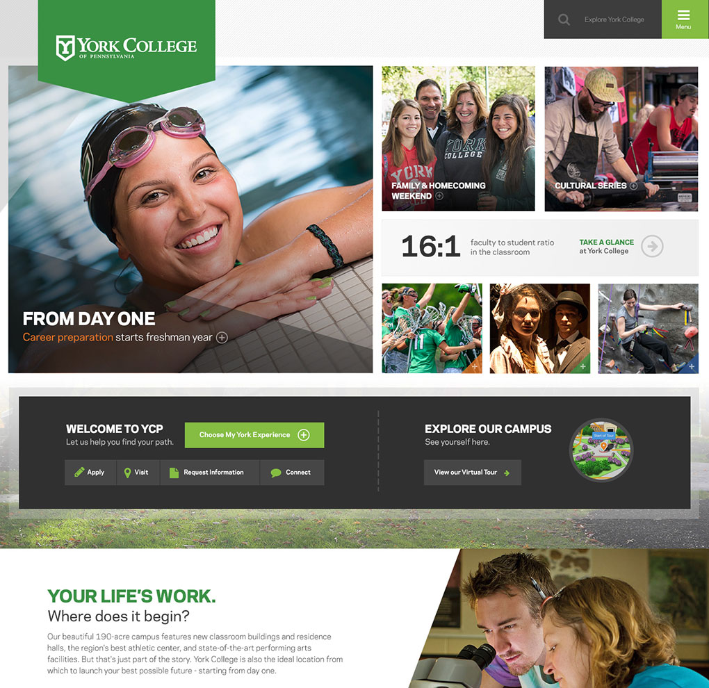 York College of Pennsylvania Website image
