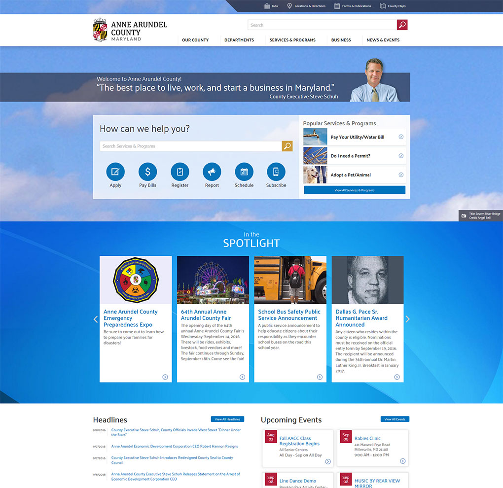 Anne Arundel County Maryland Government Website image