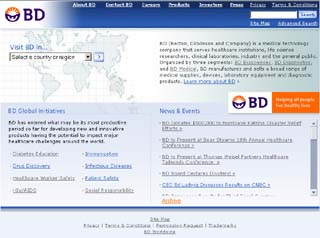 BD (Becton, Dickinson and Company) Website image