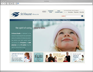 St.Vincent Health Web Site Redesign image