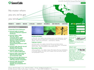 General Cable Web Site image