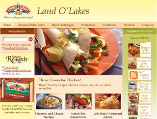 Land O'Lakes Consumer Web Site image
