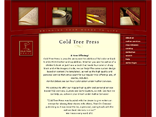 Cold Tree Press Web Site Design image