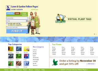 Lawn & Garden Yellow Pages Website image