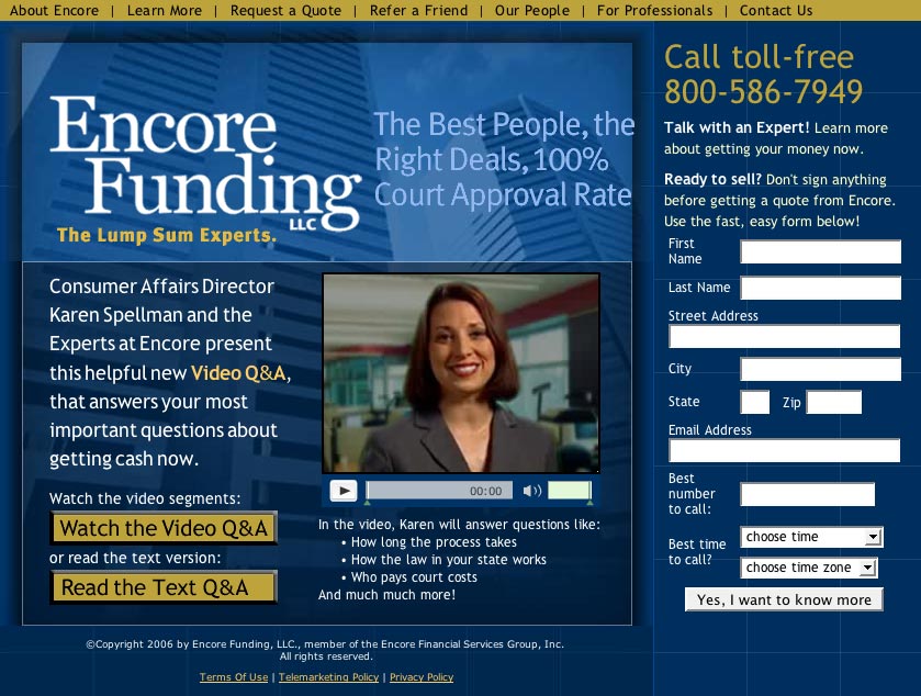 Encore Funding Consumer Information Site image