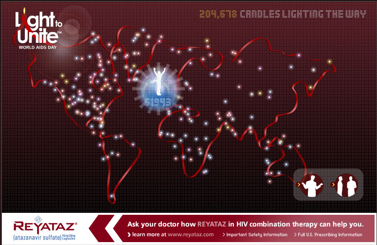 Reyataz - Light to Unite for World AIDS Day image