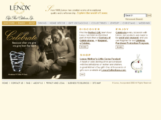 Lenox Website image