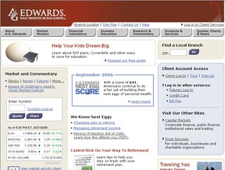 A.G. Edwards Web Site image