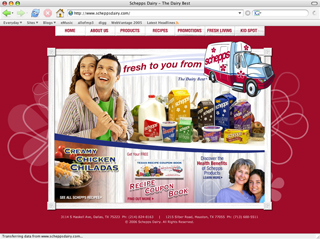 Schepps Dairy Website image