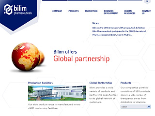 Bilim Pharma Web Site image