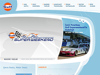 Gulf Oil Turkey Web Site image
