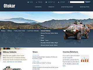 Otokar Web Site image