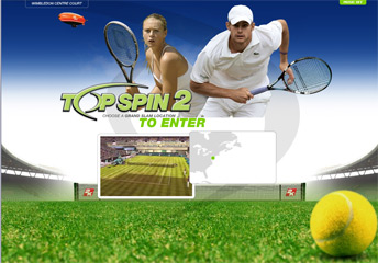 Top Spin 2 Website image