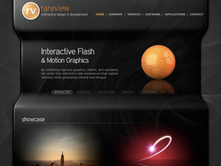 Rareview Interactive Flash Website image