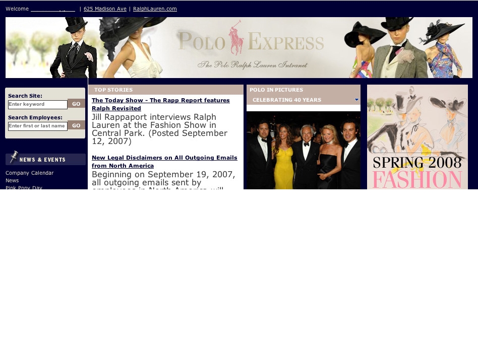 Polo Express (The Polo Ralph Lauren Intranet) image