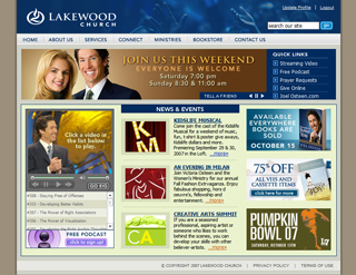 Lakewood.cc and JoelOsteen.com Websites image