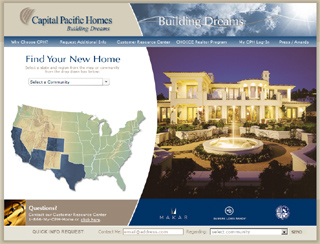Capital Pacific Homes Web Site image