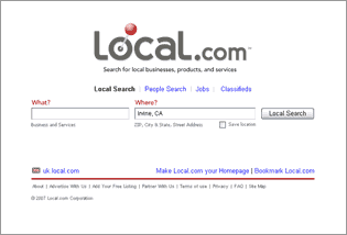 Local.com Website image
