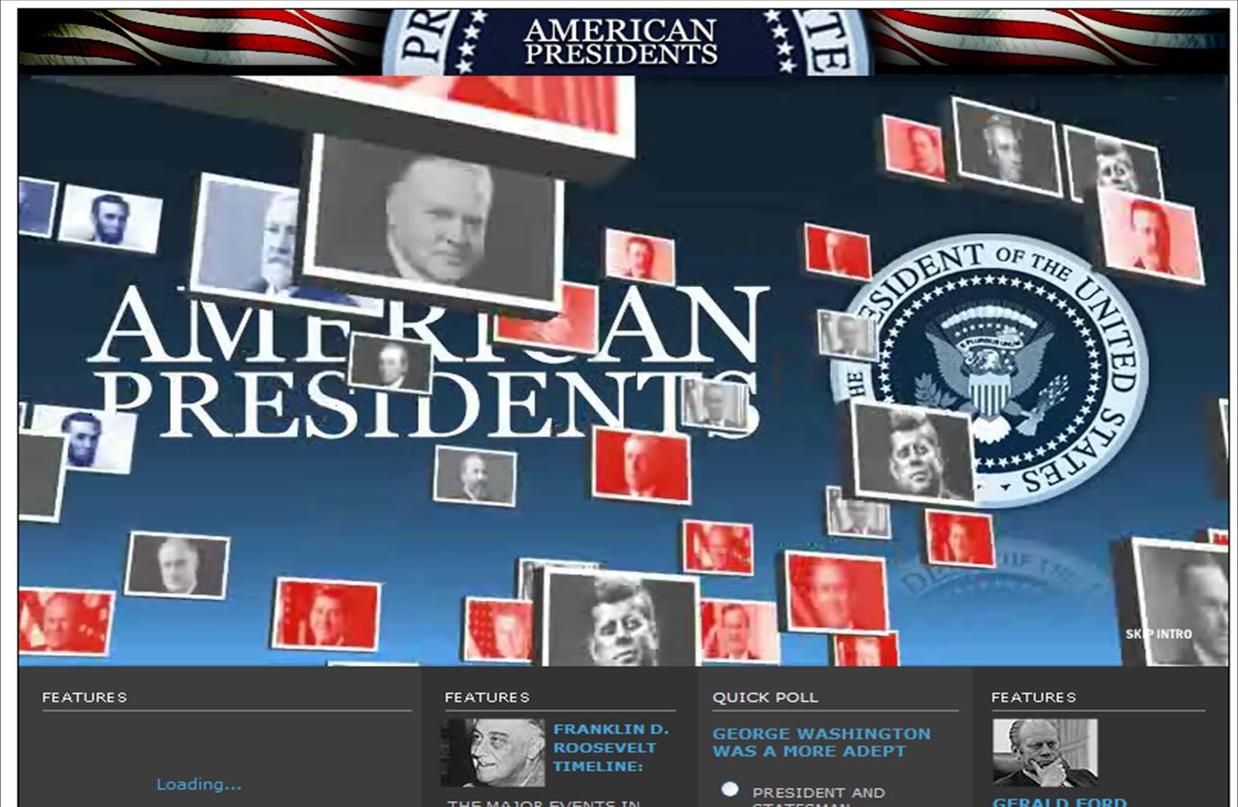 American Presidents Website image